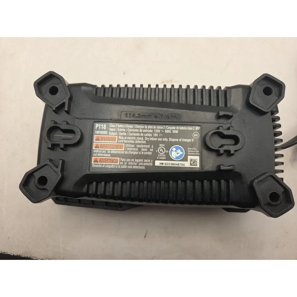 Ryobi P118 Lithium Ion Dual Chemistry Battery Charger ONLY for 18 Volt Batteries
